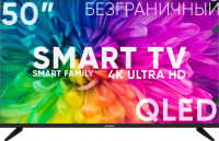 LED  Soundmax SM-QLED50T21SU 50"/QLED/3840*2160/SmartTV/Android 13/3*HDMI/2*USB - -     - RegionRF - 