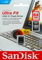 USB   64 Gb SanDisk Ultra Fit USB3.1 SDCZ430-064G-G46 - -     - RegionRF - 