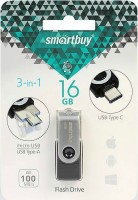 USB   16 Gb SmartBuy TRIO 3-in-1 OTG USB Type-A+USB Type-C+micro USB/ SB16GBTRIO - -     - RegionRF - 
