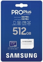   MicroSDXC_512 Gb Samsung PRO PLUS MB-MD512SA 180Mb/s R/W 180/ 130 MB/s / UHS-I /U3/V30/A2 - -     - RegionRF - 