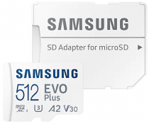   MicroSDXC_512 Gb Samsung EVO PLUS 130Mb/s MB-MC512KA /UHS-I / U3 / V30 / A2 - -     - RegionRF - 