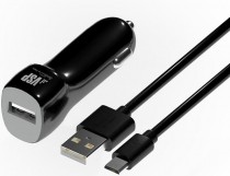 Авто З/У BoraSCO (22031) 1 USB 1A + кабель micro USB,  черный, 1 м. - Интернет-магазин бытовой техники и электроники - RegionRF - Екатеринбург