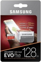   MicroSDXC_128 Gb Samsung EVO PLUS 100Mb/s  MB-MC128GA/RU / Read 100Mb/s / Write 90mb/s - -     - RegionRF - 