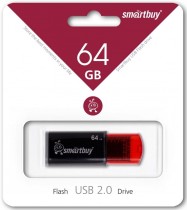 USB флеш накопитель 64 Gb SmartBuy Click Black-Red SB64GBCL-K - Интернет-магазин бытовой техники и электроники - RegionRF - Екатеринбург