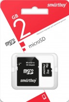 Карта памяти MicroSD 2 Gb SmartBuy - Интернет-магазин бытовой техники и электроники - RegionRF - Екатеринбург