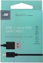 Кабель BoraSCO (20549) micro USB черный, 2 м, 2A, витой - Интернет-магазин бытовой техники и электроники - RegionRF - Екатеринбург