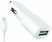 Авто З/У OLMIO (038636) USB 1.2 A + кабель Apple 8-pin белый - Интернет-магазин бытовой техники и электроники - RegionRF - Екатеринбург