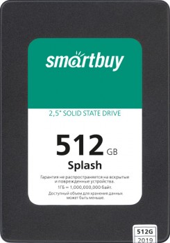 SSD  SmartBuy Splash 512GB SBSSD-512GT-MX902-25S3 2,5" SATA3 MAS0902 3D TLC - -     - RegionRF - 