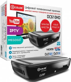   DVB-T2 D-Color DC610HD - -     - RegionRF - 
