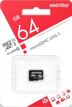   MicroSDXC 64 Gb SmartBuy class 10 / UHS-I / SB64GBSDCL10-00 - -     - RegionRF - 