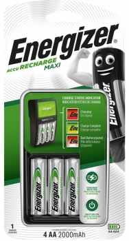 / Energizer Maxi Charger incl. 4xAA 2000mAh 4  AA 2000mAh - -     - RegionRF - 